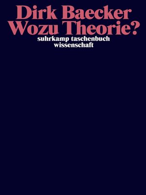 cover image of Wozu Theorie?